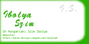 ibolya szim business card